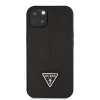 iPhone 13 Kuori Saffiano Metal Triangle Musta