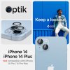iPhone 14/iPhone 14 Plus Kameran linssinsuojus GLAS.tR EZ Fit Optik Pro Sininen 2-pakkaus