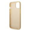 iPhone 14 Plus Kuori Glitter Flakes Metal Logo Kulta
