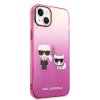 iPhone 14 Plus Kuori Karl & Choupette Gradient Vaaleanpunainen