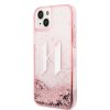 iPhone 14 Plus Kuori Liquid Glitter Big Logo Vaaleanpunainen