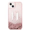 iPhone 14 Plus Kuori Liquid Glitter Big Logo Vaaleanpunainen