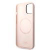 iPhone 14 Plus Kuori Liquid Silicone Karl & Choupette MagSafe Vaaleanpunainen