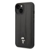 iPhone 14 Plus Kuori Quilted Nylon Puffy Case Ikonik Pin Musta