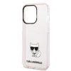 iPhone 14 Pro Max Kuori Printed Choupette Läpinäkyvä Vaaleanpunainen