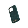 iPhone 14 Pro Max Kuori Salmon Leather Case MagSafe Vihreä