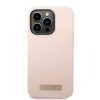 iPhone 14 Pro Max Kuori Silicone Metal Plate MagSafe Vaaleanpunainen