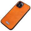 iPhone 14 Pro Kuori Nahkarakenne Oranssi