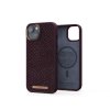 iPhone 14 Pro Kuori Salmon Leather Case MagSafe Violetti