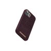 iPhone 14 Pro Kuori Salmon Leather Case MagSafe Violetti