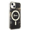 iPhone 14 Kuori Golden Marble MagSafe Musta