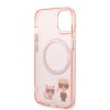 iPhone 14 Kuori Karl & Choupette MagSafe Vaaleanpunainen