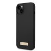 iPhone 13 Kuori Silicone Metal Plate MagSafe Musta