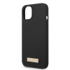 iPhone 13 Kuori Silicone Metal Plate MagSafe Musta