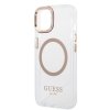 iPhone 14 Kuori Transparent MagSafe Kulta Läpinäkyvä