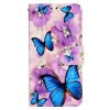 iPhone 15 Fodral Motiv Lila Blommor Blåa Fjärilar