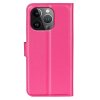 iPhone 15 Pro Kotelo Litchi Magenta