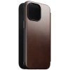 iPhone 15 Pro Max Kotelo Modern Leather Folio Horween Rustic Brown
