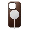 iPhone 15 Pro Kuori Modern Leather Case Ruskea