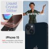 iPhone 15 Kuori Liquid Crystal Glitter Rose Quartz