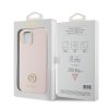 iPhone 15 Kuori Liquid Silicone Metal Logo Vaaleanpunainen