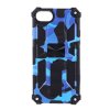 iPhone 7/8/SE Kuori Metallilautanen jalustatoiminnolla Camouflage Sininen
