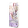 iPhone 7/8/SE Kuori Liquid Glitter Flower Pattern Violetti