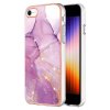 iPhone 7/iPhone 8/iPhone SE 2020/iPhone SE 2022 Kuori Marmori Glitter Vaaleanvioletti