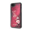 iPhone 7/8/SE Suojakuori Glitter Hearts Punainen