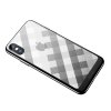 iPhone X/Xs Suojakuori TPU-materiaali-materiaali Ruutukuvio Plätterad Musta