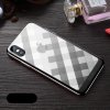 iPhone X/Xs Suojakuori TPU-materiaali-materiaali Ruutukuvio Plätterad Musta