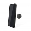 iPhone 12 Mini Magnetic Leather Case med Magnethållare Svart