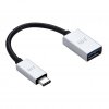 adapteri USB-C Vastaanottaja USB Alukaapeli Musta Hopea