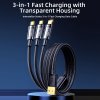Kaapeli 3-in-1 Fast Charging Cable 1.2m Sininen