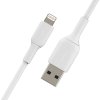 Kabel BOOST↑CHARGE Lightning till USB-A 1 meter Vit