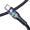 Kaapeli U76 LED USB-A/USB-C 1.2 m Kulta