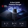 Laddare 240W Digital GaN Desktop Fast Charger