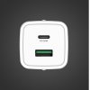 Laturi USB-A/USB-C 20W Valkoinen