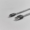 Micro-USB Kaapeli 2m Fuzzy LjusHarmaa