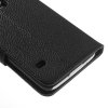 Suojakotelo för Samsung Galaxy S5 / Plånbok / Litchi / Musta