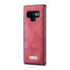 Suojakotelo till Samsung Galaxy Note 9 PU-nahka TPU-materiaali-materiaali Löstagbart Suojakuori Punainen