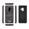 Suojakotelo till Samsung Galaxy S9 Plus PU-nahka TPU-materiaali-materiaali Löstagbart Suojakuori Musta