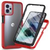 Motorola Moto G23 Skal med Inbyggt skärmskydd Röd