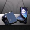 Motorola Razr 40 Ultra Kuori Aito Nahka Sininen