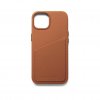 iPhone 14 Kuori Full Leather Wallet Case Tan