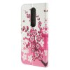 Nokia 5.1 Plus Suojakotelo PU-nahka Motiv Vaaleanpunainen Blommor