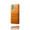 OnePlus 9 Pro Kuori Kaksi Korttitaskua Oranssi