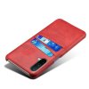 OnePlus Nord CE 5G Kuori Kaksi Korttitaskua Punainen