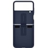 Original Galaxy Z Flip 4 Kuori Silicone Cover with Ring Navy