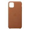 Original iPhone 11 Pro Max Suojakuori Leather Case Ruskea